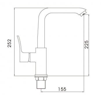 СМЕСИТЕЛЬ ДЛЯ КУХНИ LEDEME L4034-2 БОКОВОЙ