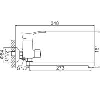 СМЕСИТЕЛЬ ДЛЯ ВАННЫ И ДУША LEDEME L2214-B